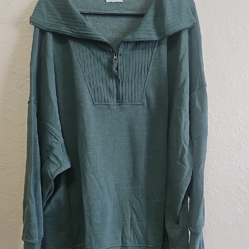 Maurices Teal Zip-Up Sweater